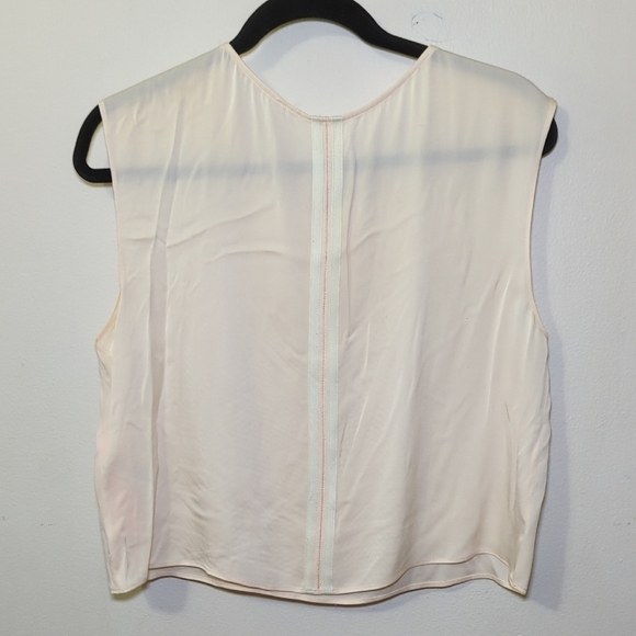 Alice + Olivia Elegant Cream Silk Sleeveless Blouse Women's Size L* - Picture 2 of 4